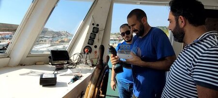 Ziaci working his magic on a boat in Lebanon
